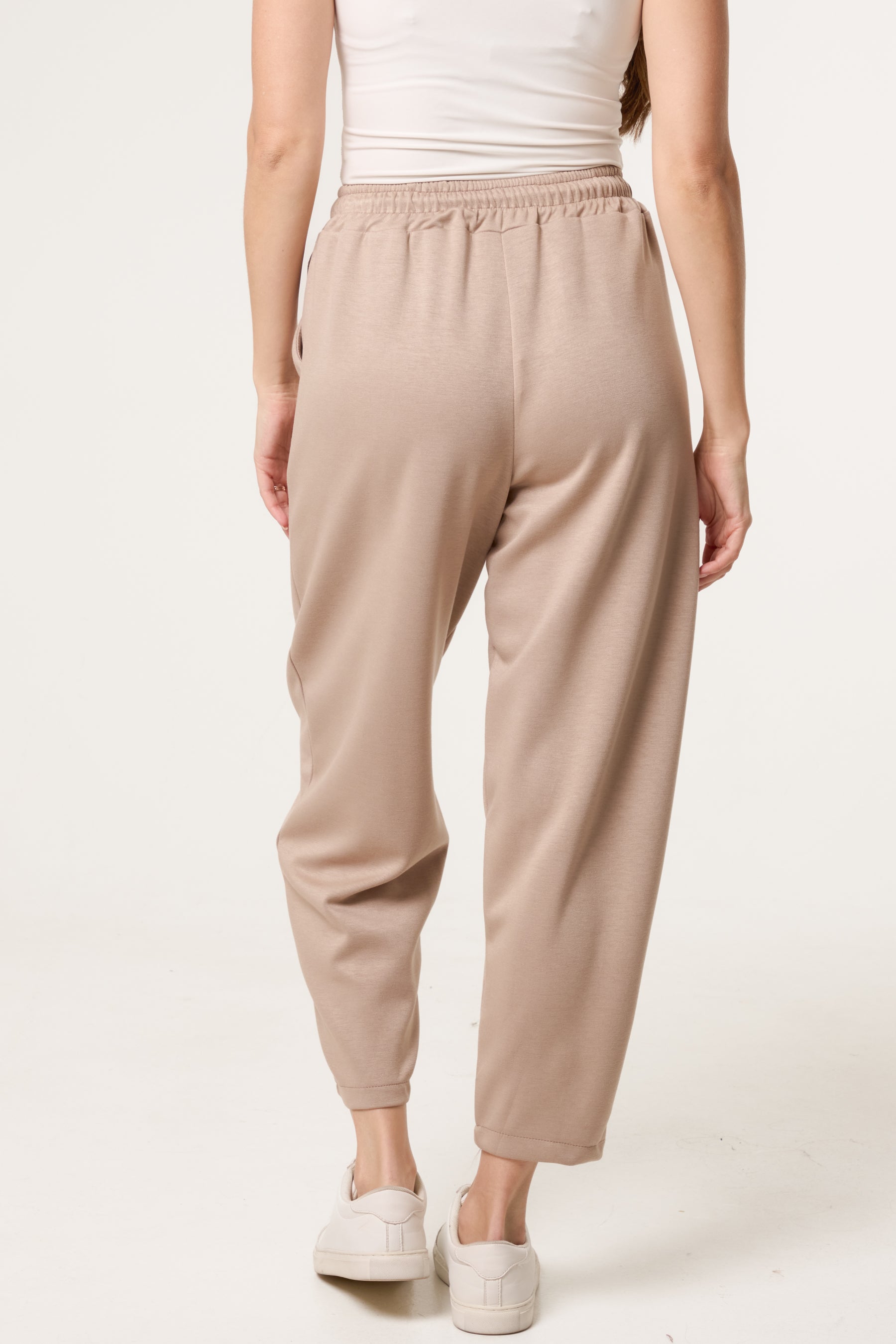 Front Crease Barrel Leg Joggers