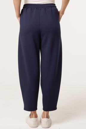 Front Crease Barrel Leg Joggers