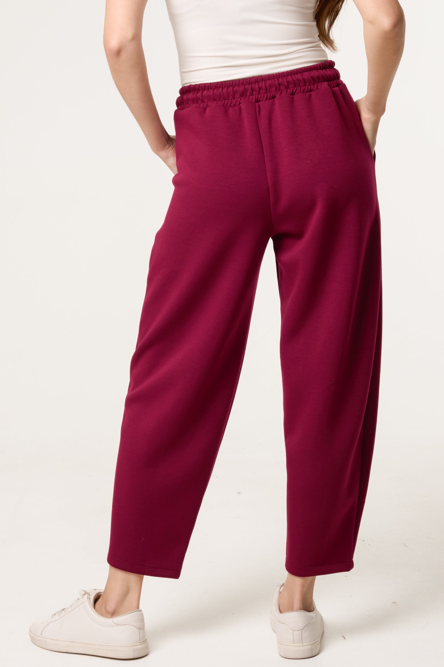 Front Crease Barrel Leg Joggers