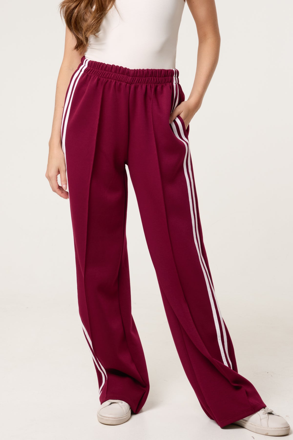 Side Stripe Wide Leg Joggers