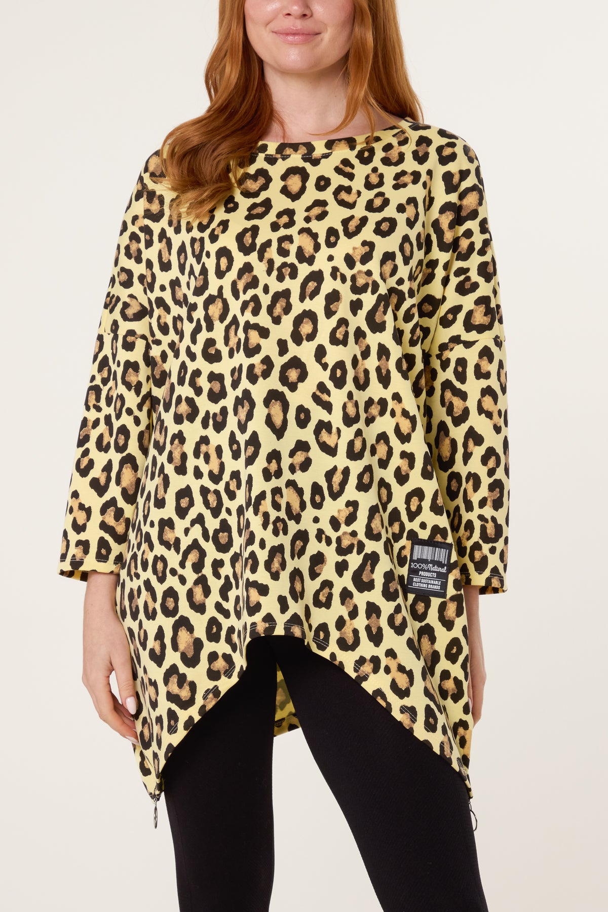Leopard Print Side Zip Sweatshirt