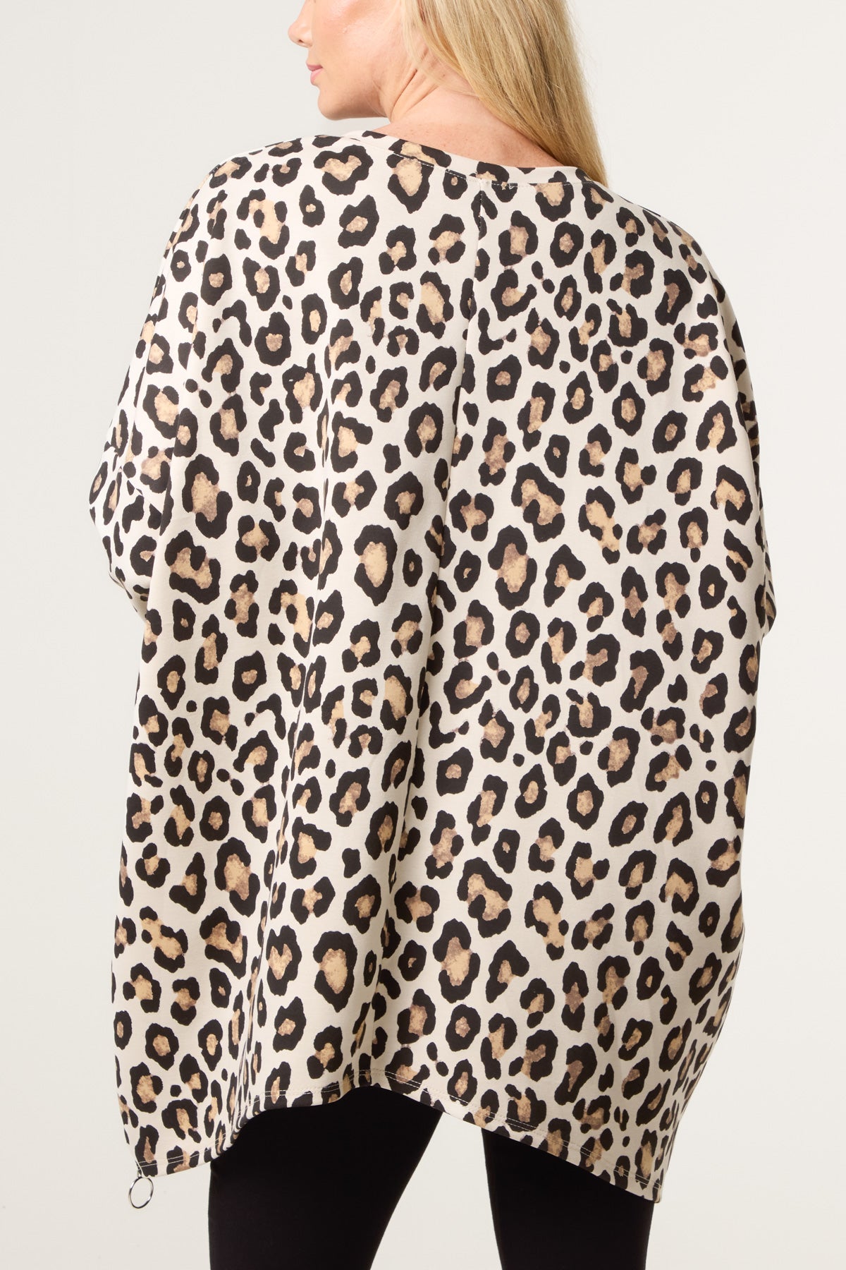 Leopard Print Side Zip Sweatshirt