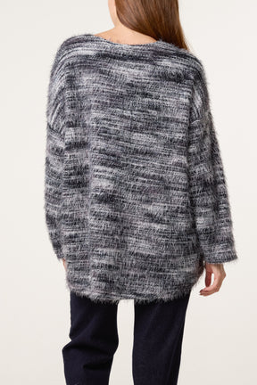 Fluffy Marled Stripe Jumper