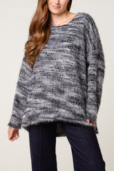 Fluffy Marled Stripe Jumper