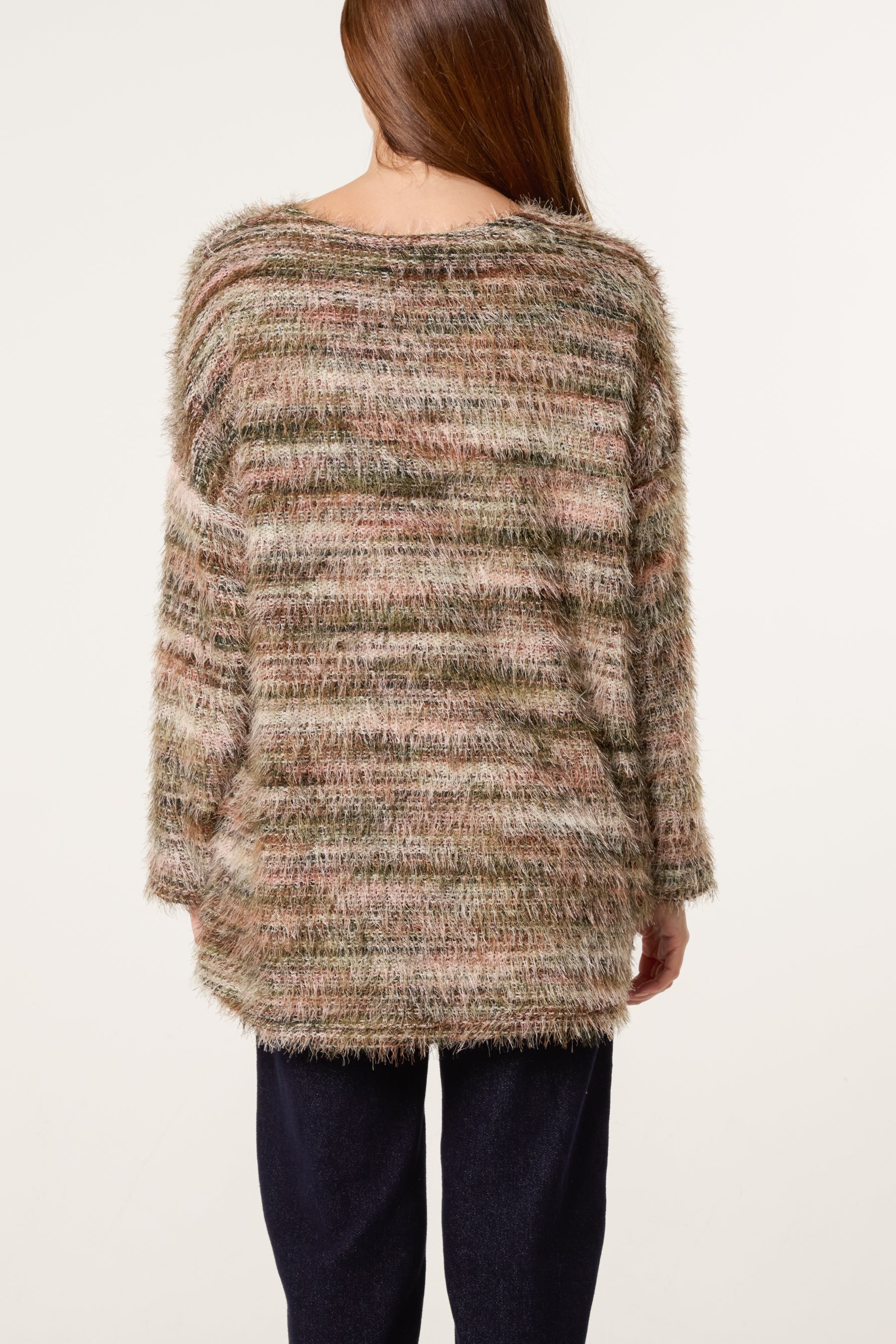 Fluffy Marled Stripe Jumper