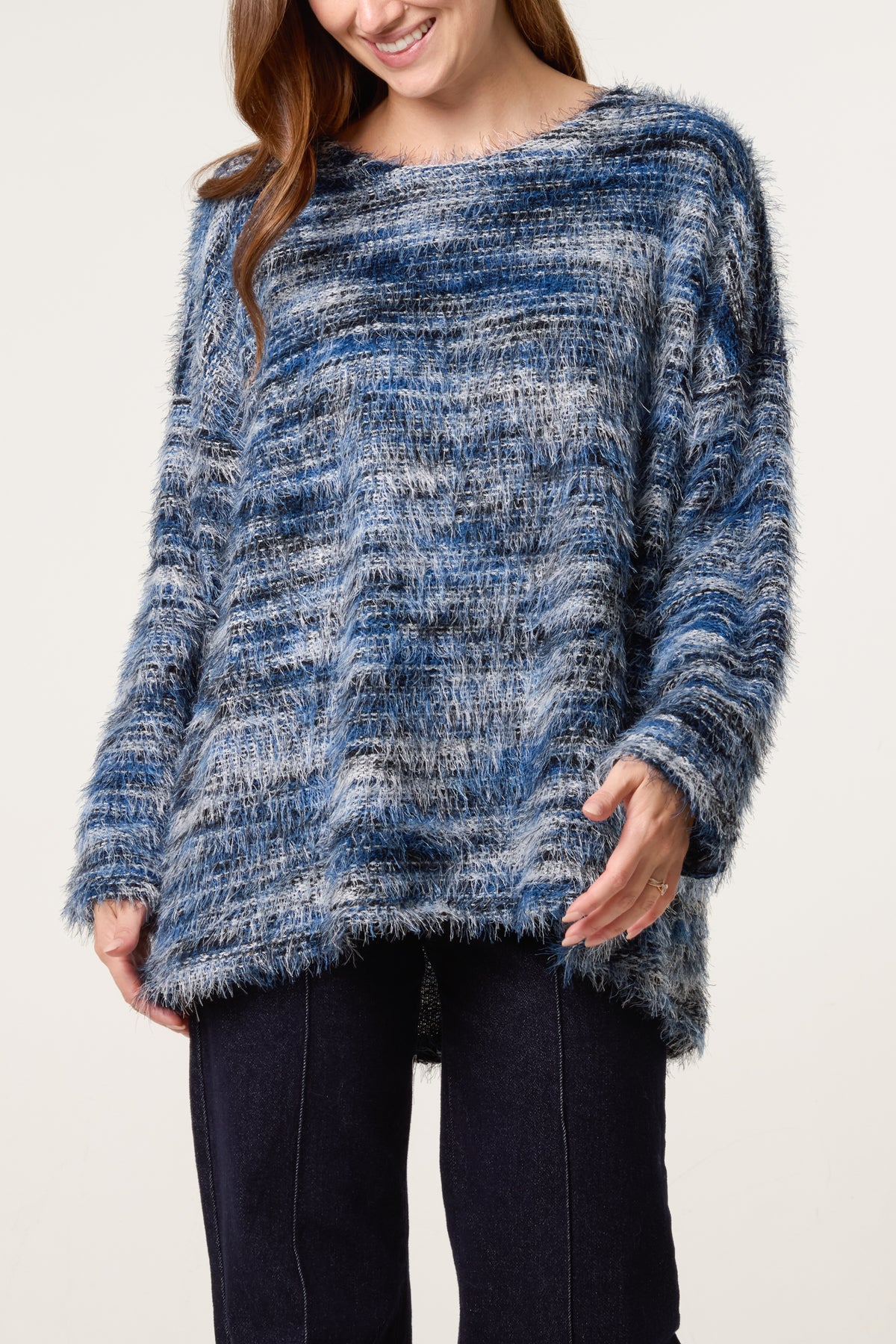 Fluffy Marled Stripe Jumper