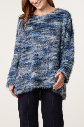 Fluffy Marled Stripe Jumper