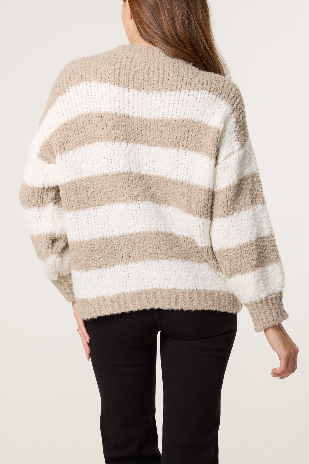 Boucle Striped Wool Blend Jumper