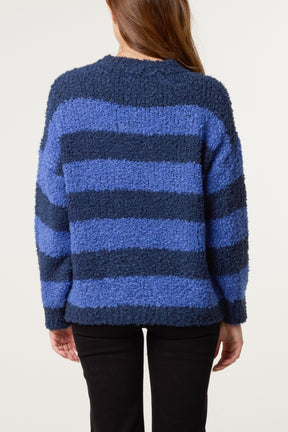 Boucle Striped Wool Blend Jumper