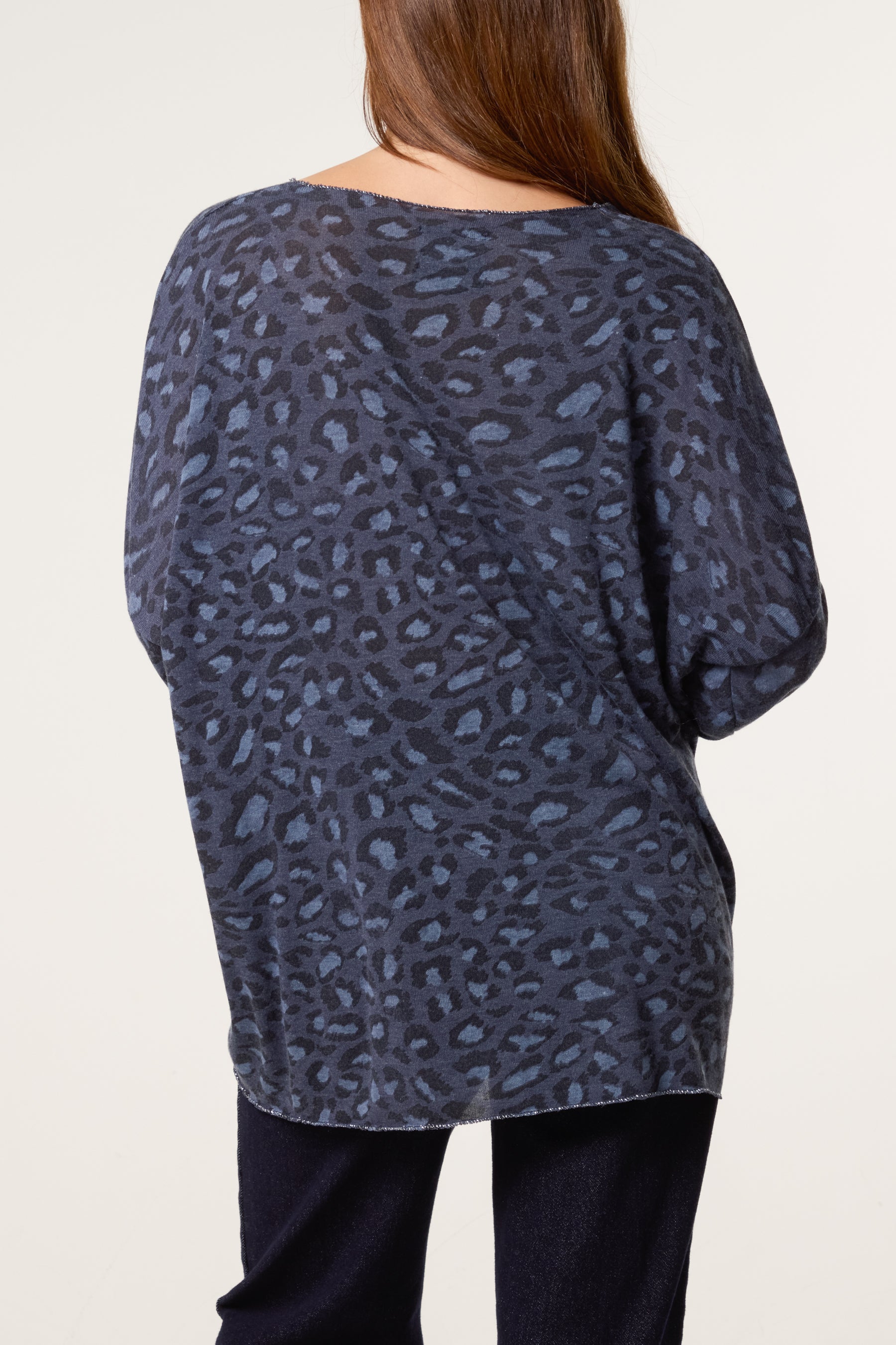 Leopard Print Fine Knit Jumper