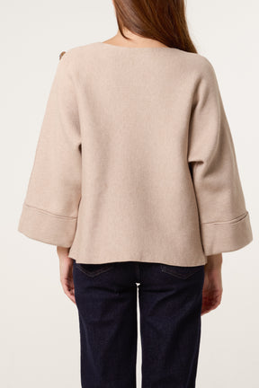 Gold Button Detail Jumper