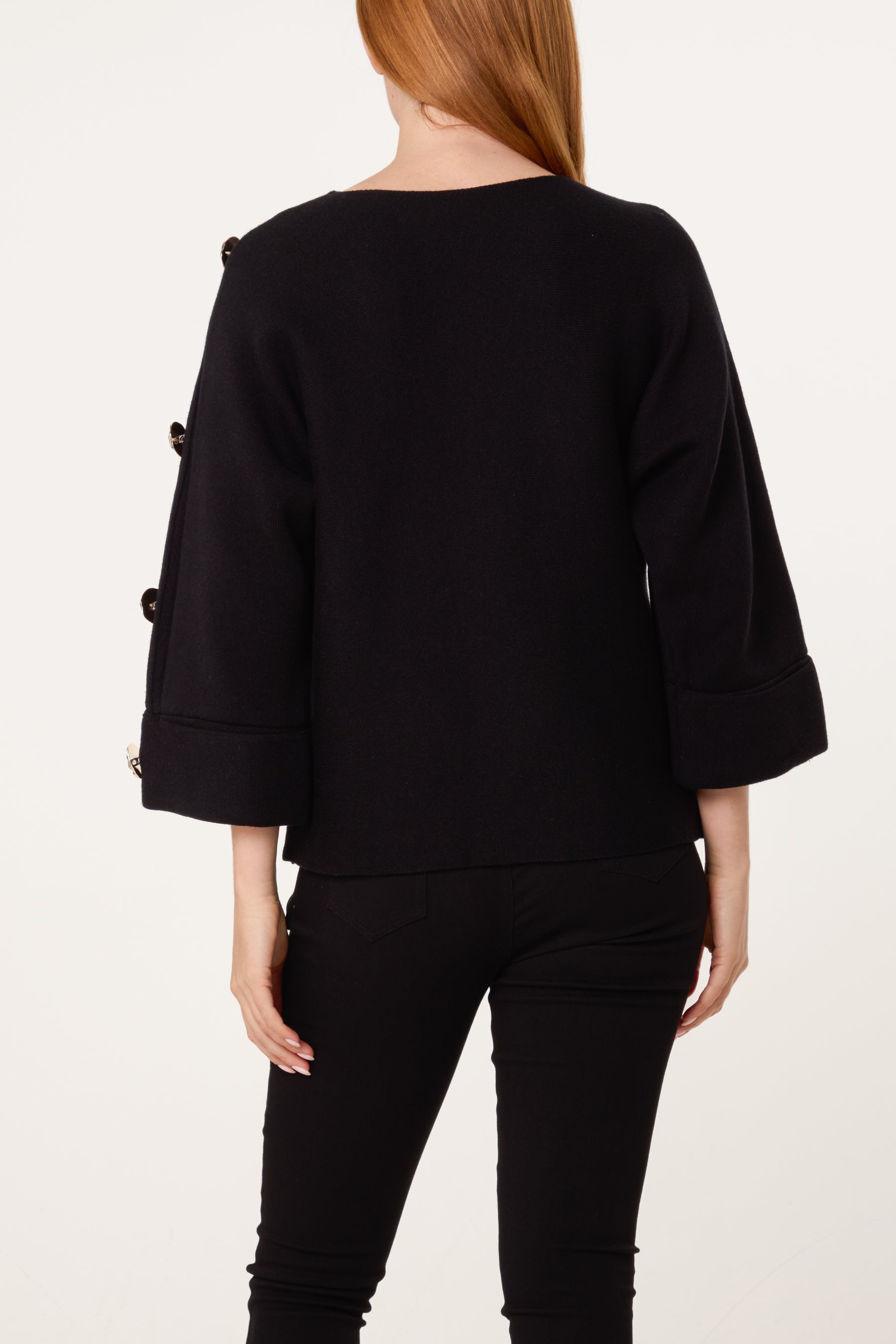 Gold Button Detail Jumper