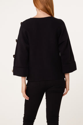 Gold Button Detail Jumper