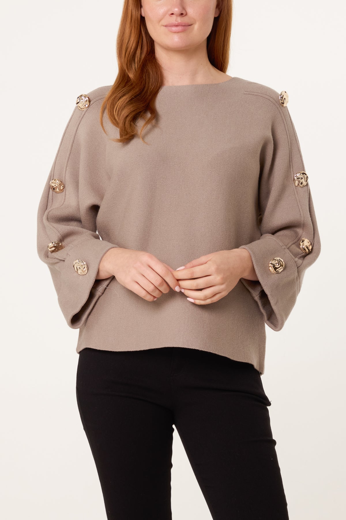 Gold Button Detail Jumper