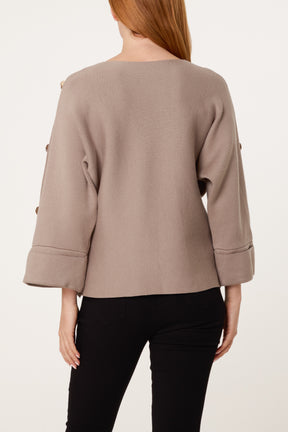 Gold Button Detail Jumper