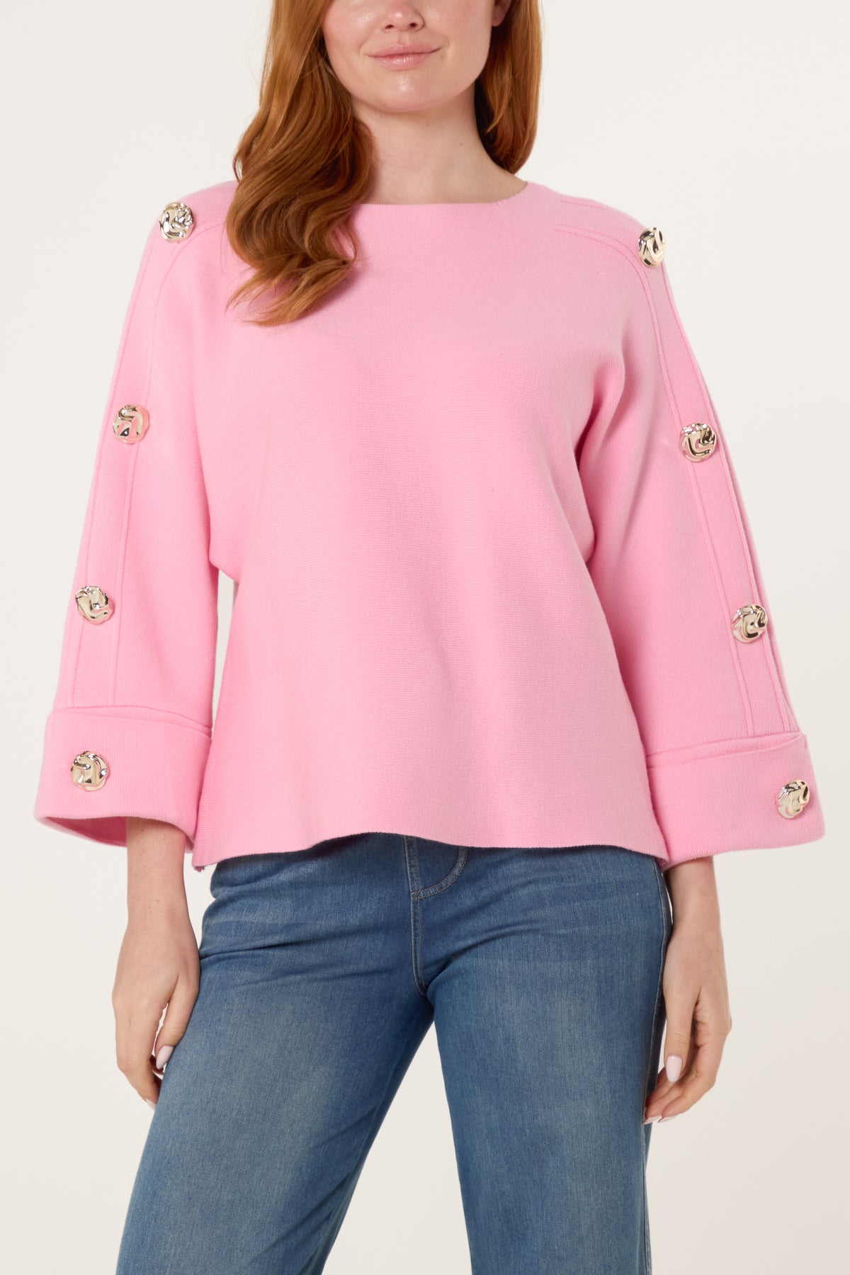 Gold Button Detail Jumper