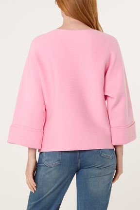 Gold Button Detail Jumper