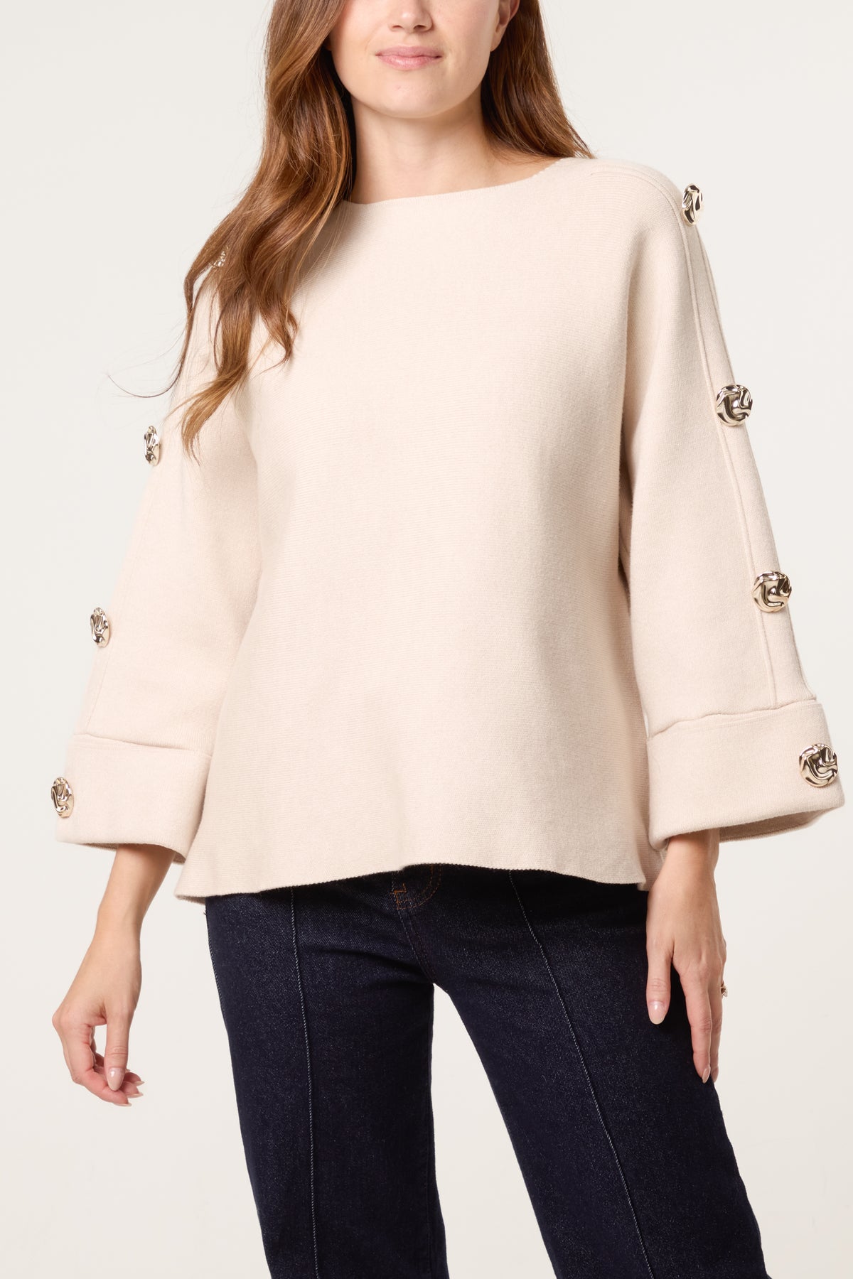 Gold Button Detail Jumper