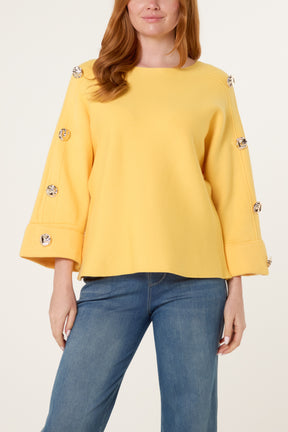 Gold Button Detail Jumper