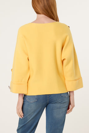 Gold Button Detail Jumper