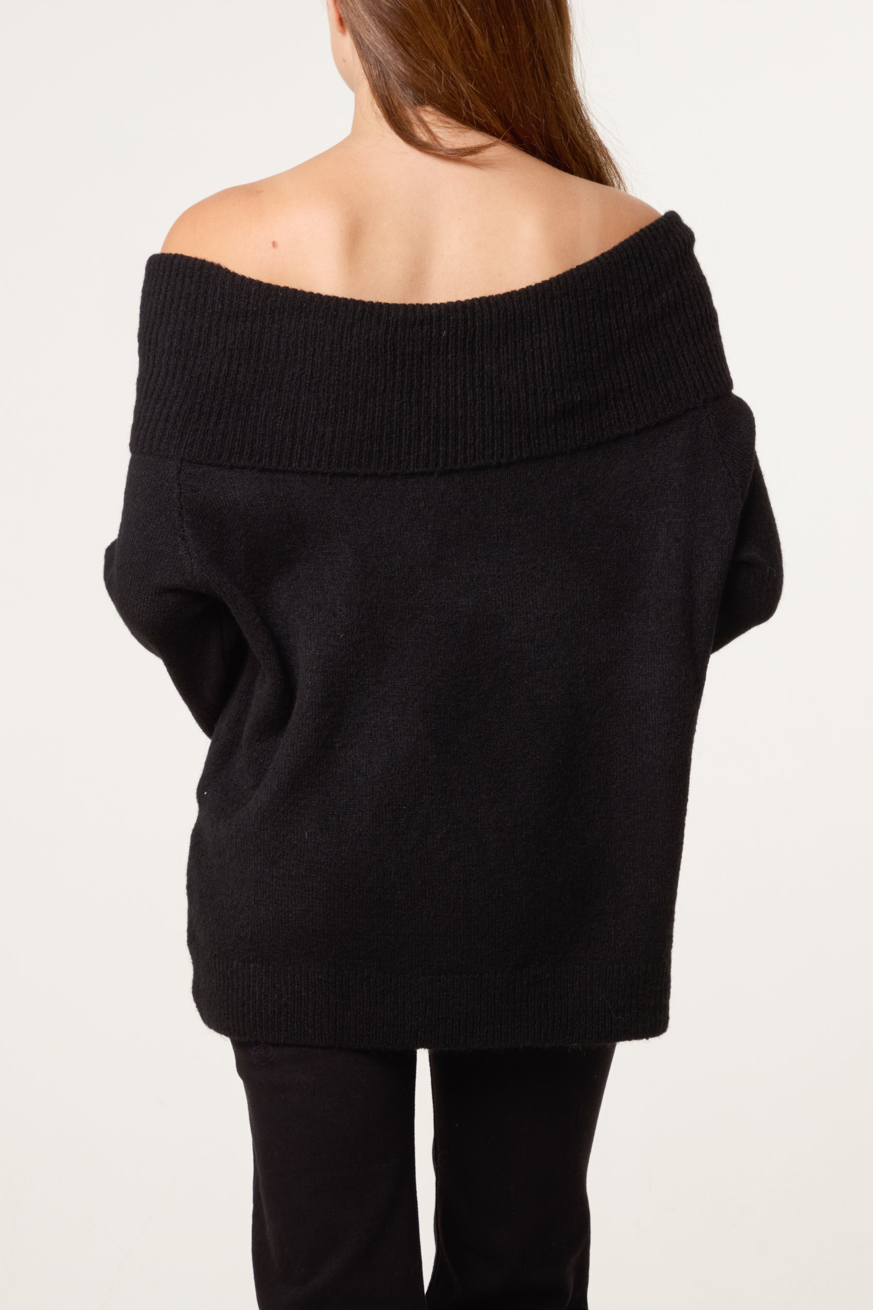 Off The Shoulder Wool Blend Jumper