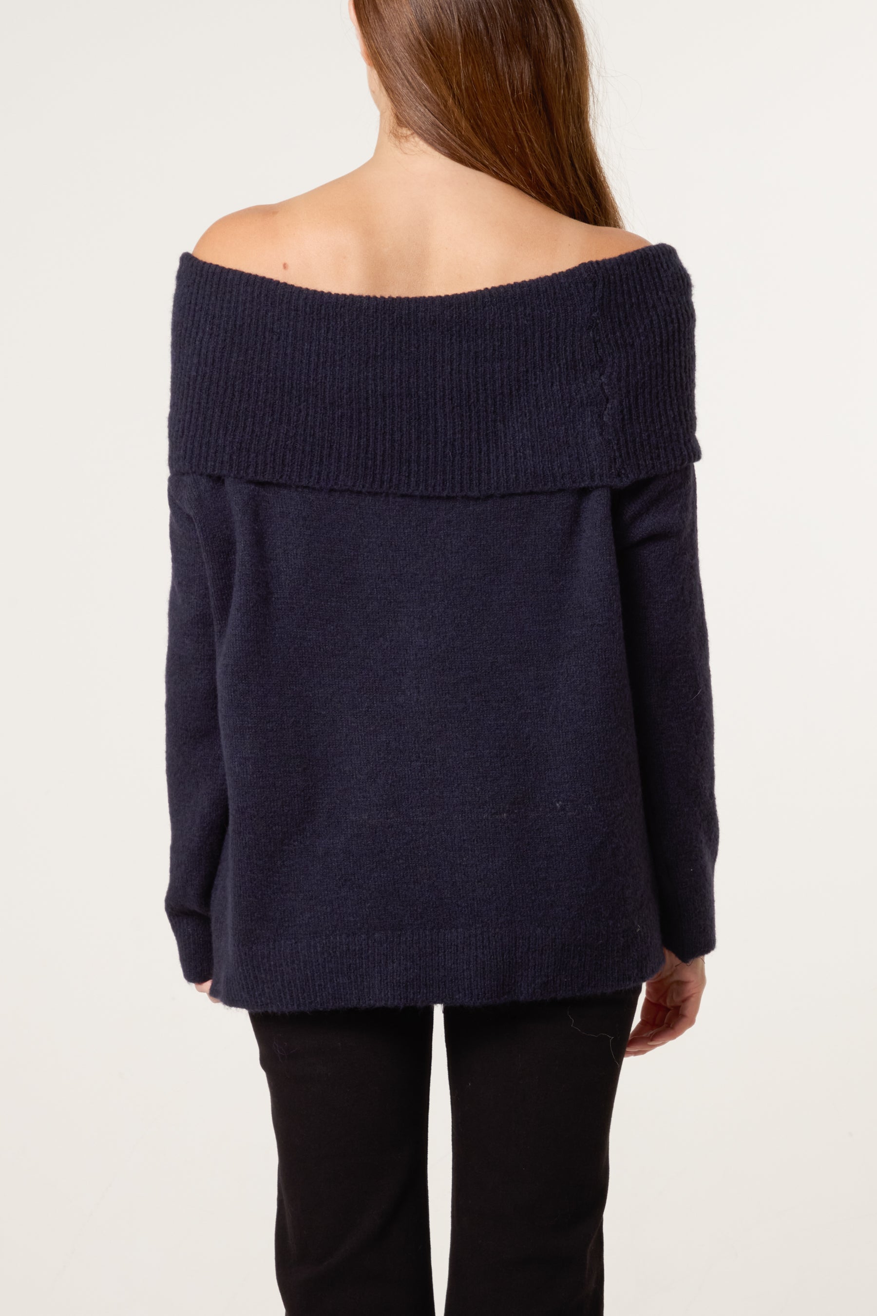 Off The Shoulder Wool Blend Jumper
