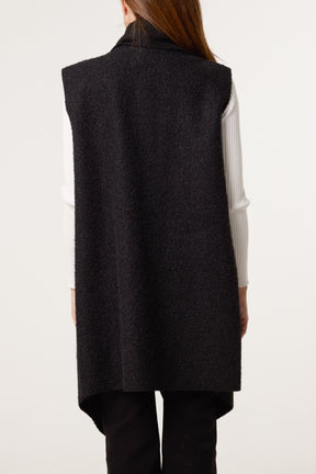 Boucle Waterfall Pockets Vest