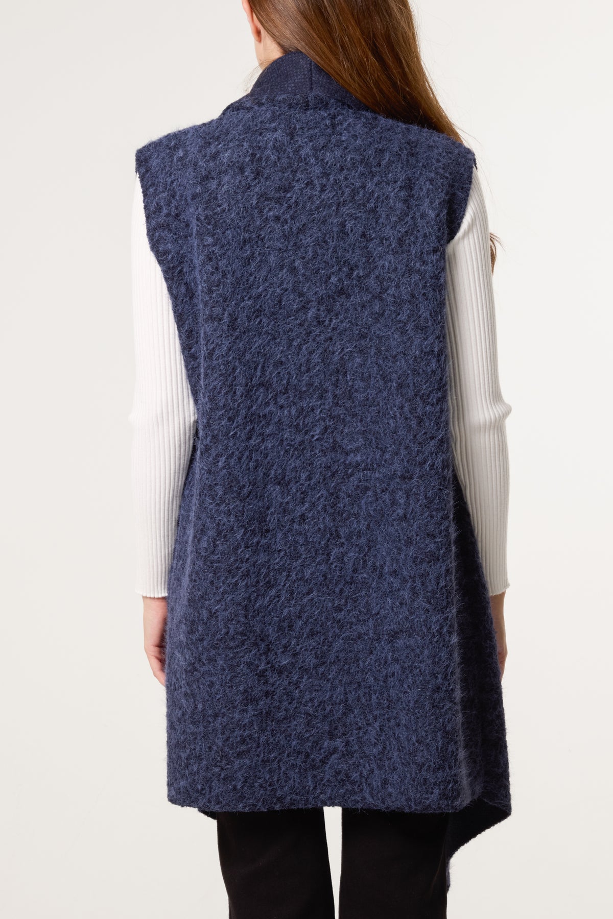 Boucle Waterfall Pockets Vest