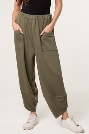 Barrel Leg Soft Touch Trousers