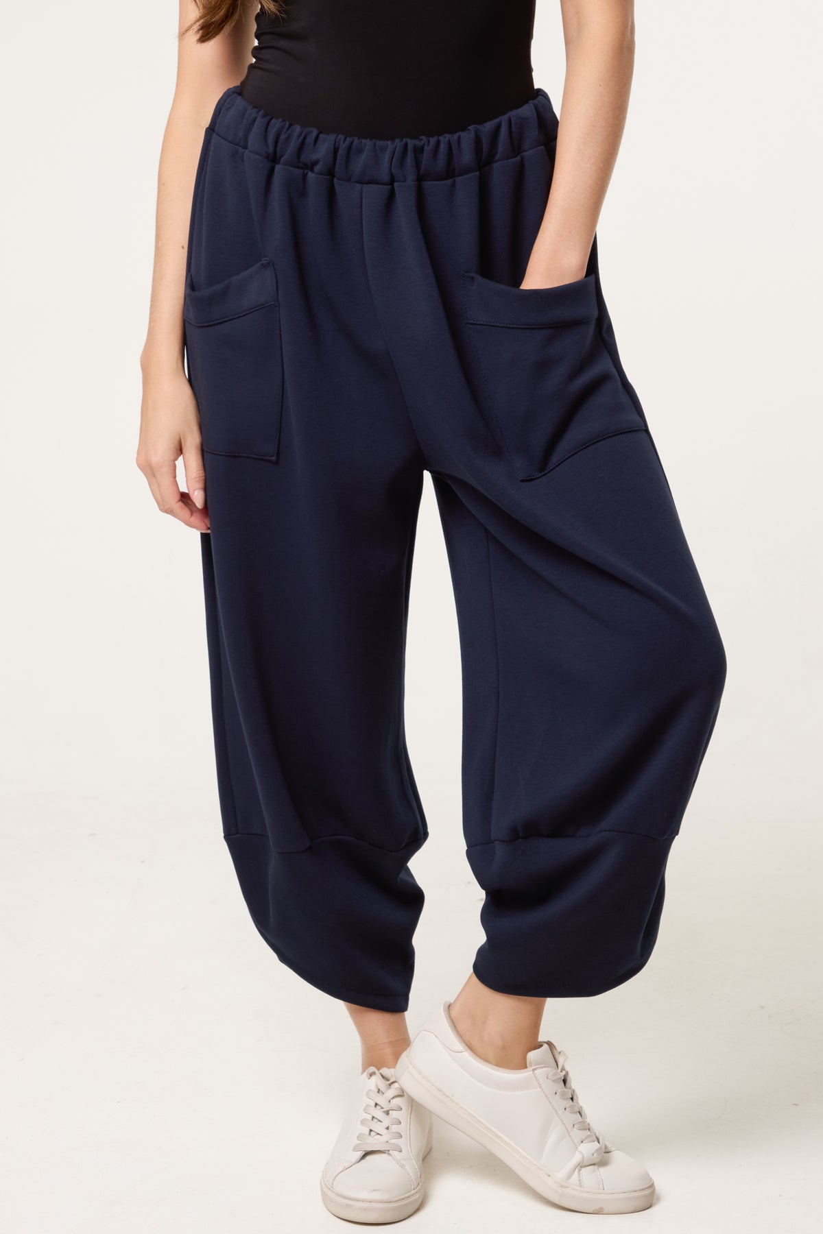 Barrel Leg Soft Touch Trousers