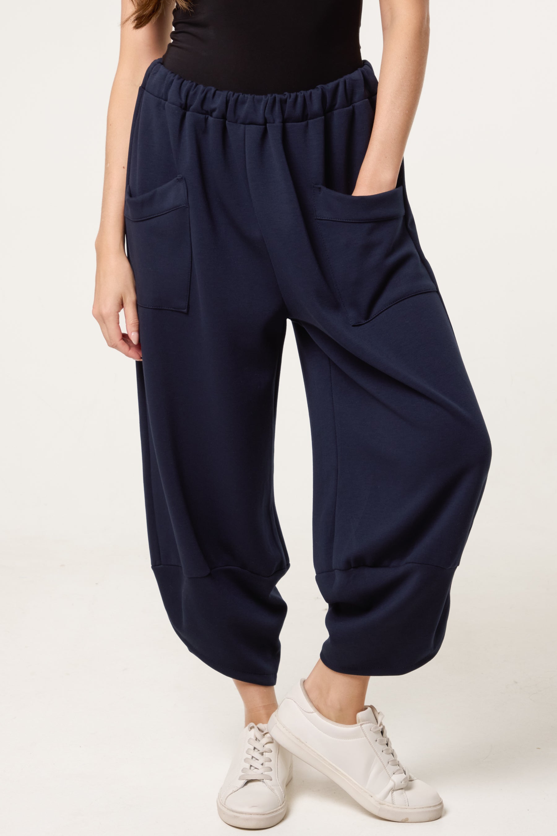 Barrel Leg Soft Touch Trousers