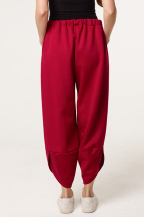 Barrel Leg Soft Touch Trousers