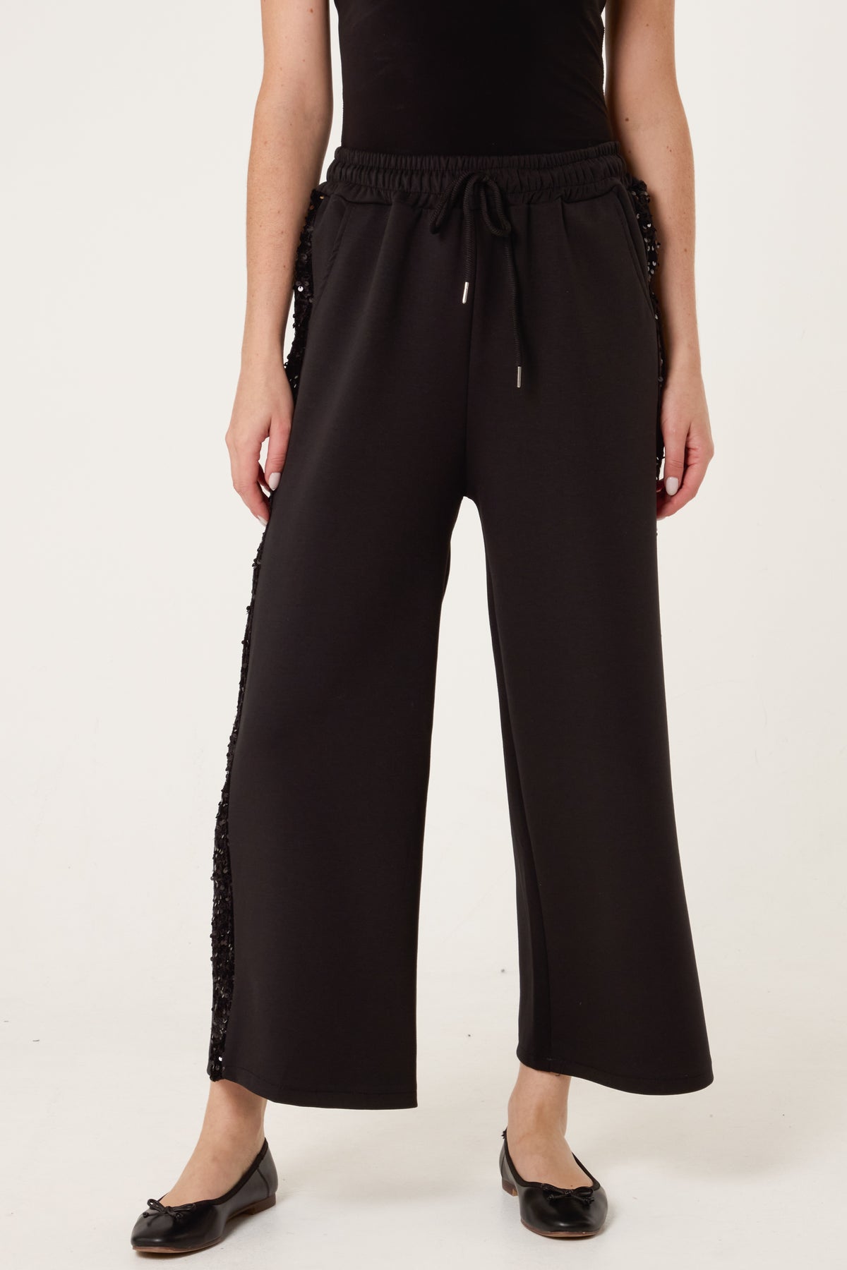Sequins Velvet Side Detail Joggers