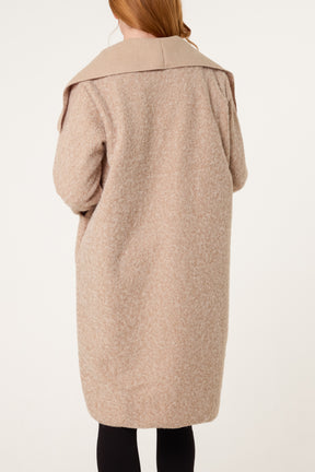 Brushed Wool Like Waterfall Coat