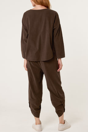 Baby Corduroy Blouse & Trousers Set