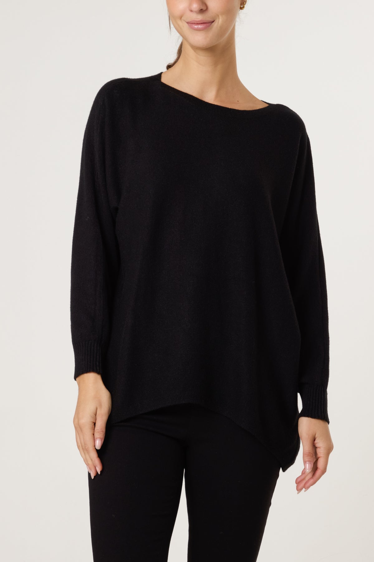 Boat Neck Back Button Jumper