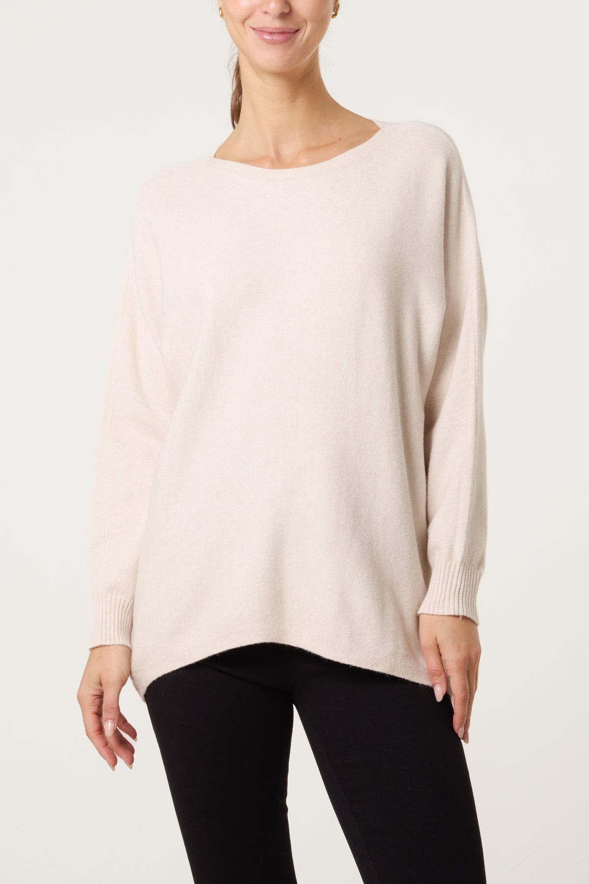 Boat Neck Back Button Jumper