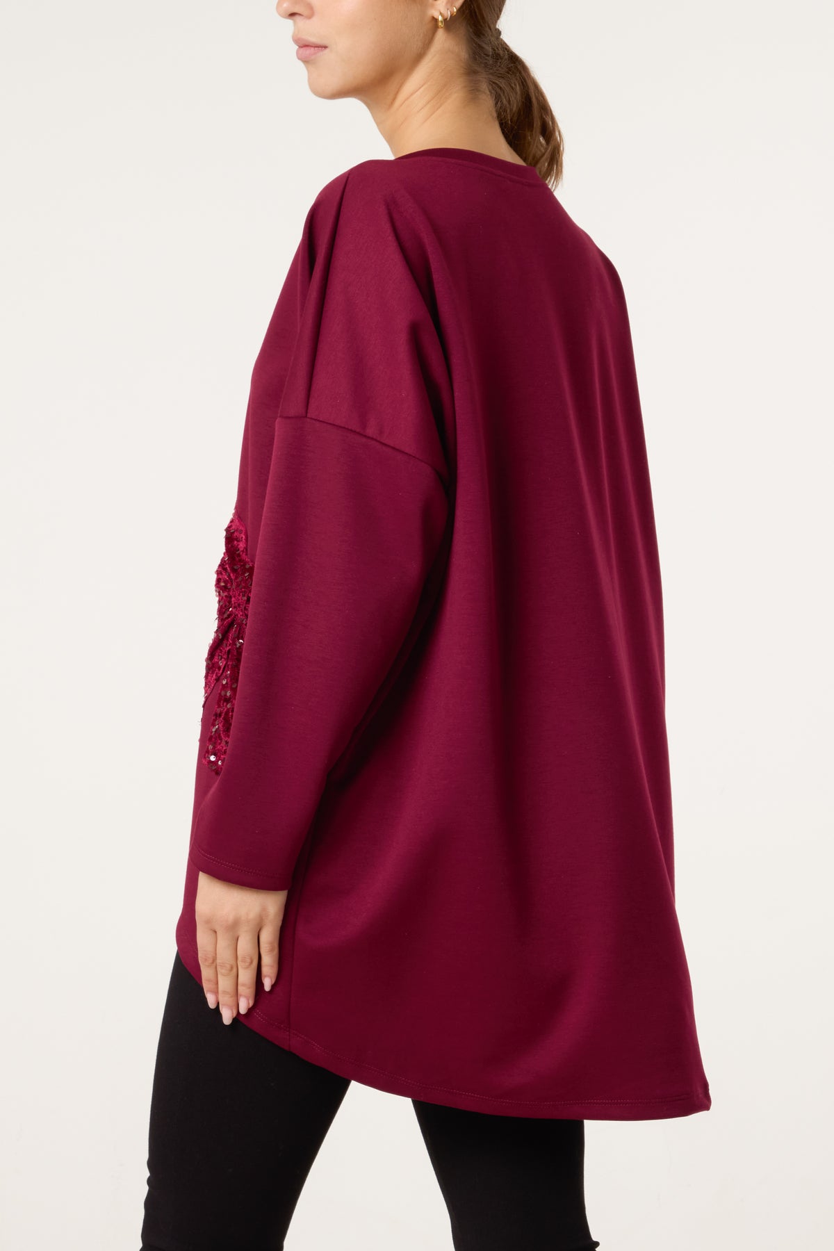 Sequin Bows Soft Touch Sweat Top