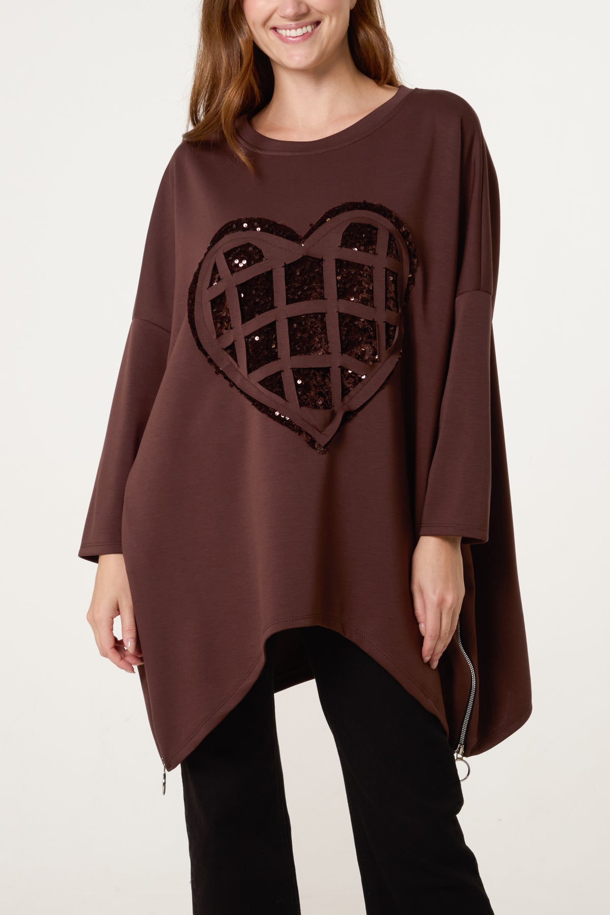 Sequin Heart Soft Touch Sweatshirt