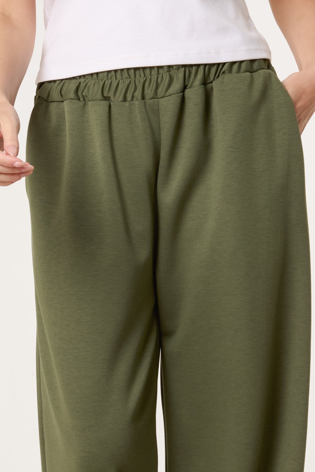 Wide Leg Soft Touch Trousers