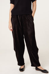 Marble Effect Velvet Trousers