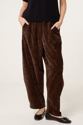 Marble Effect Velvet Trousers