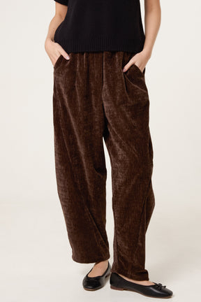 Marble Effect Velvet Trousers