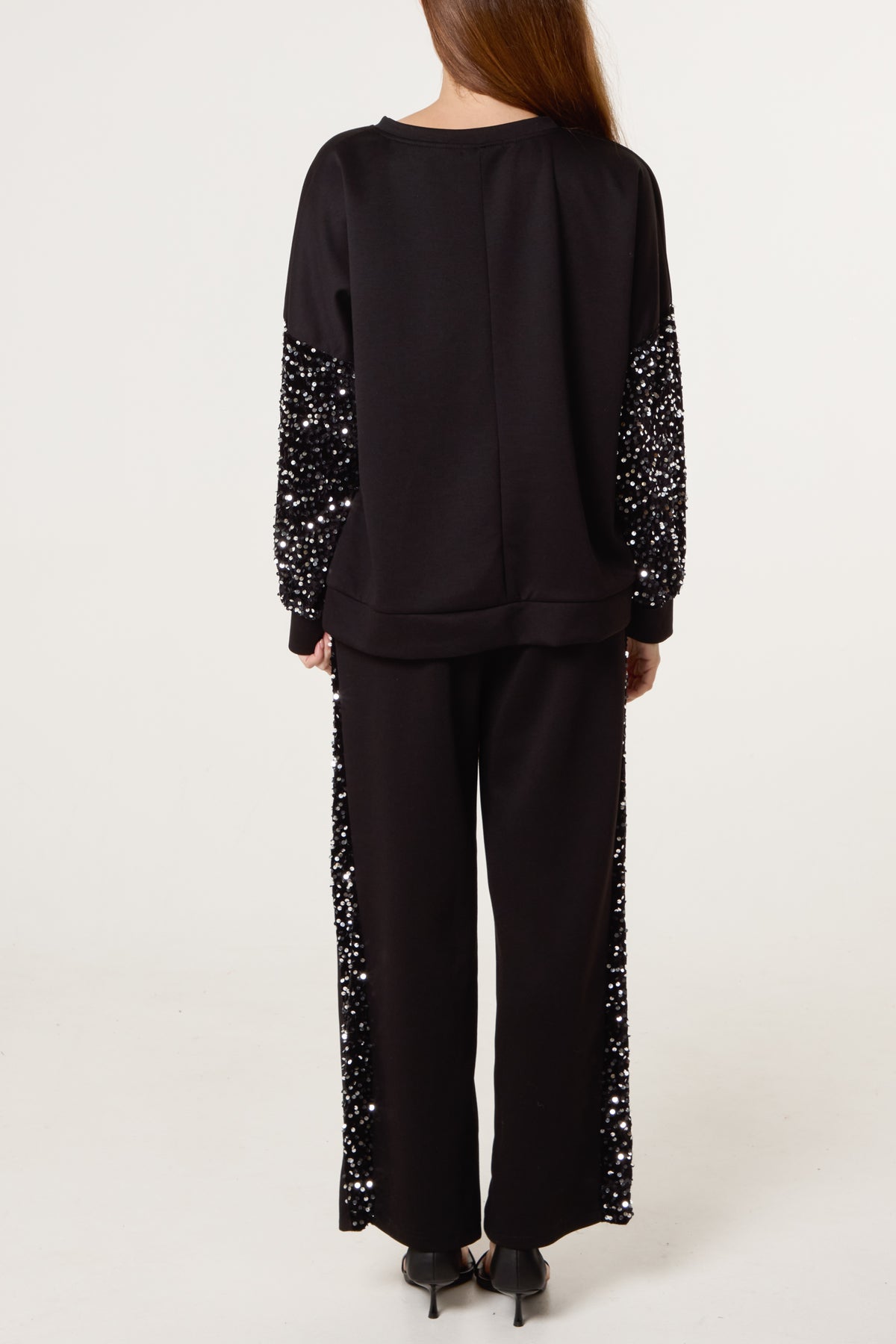Sequin Velvet Sleeve Soft Touch Tracksuit