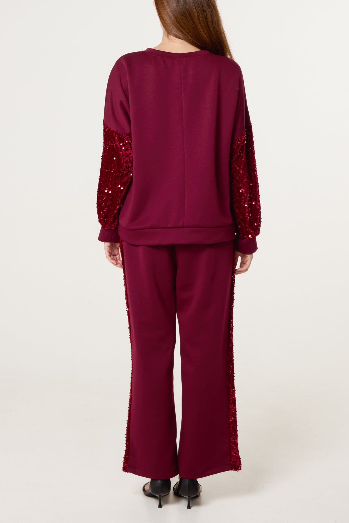 Sequin Velvet Sleeve Soft Touch Tracksuit