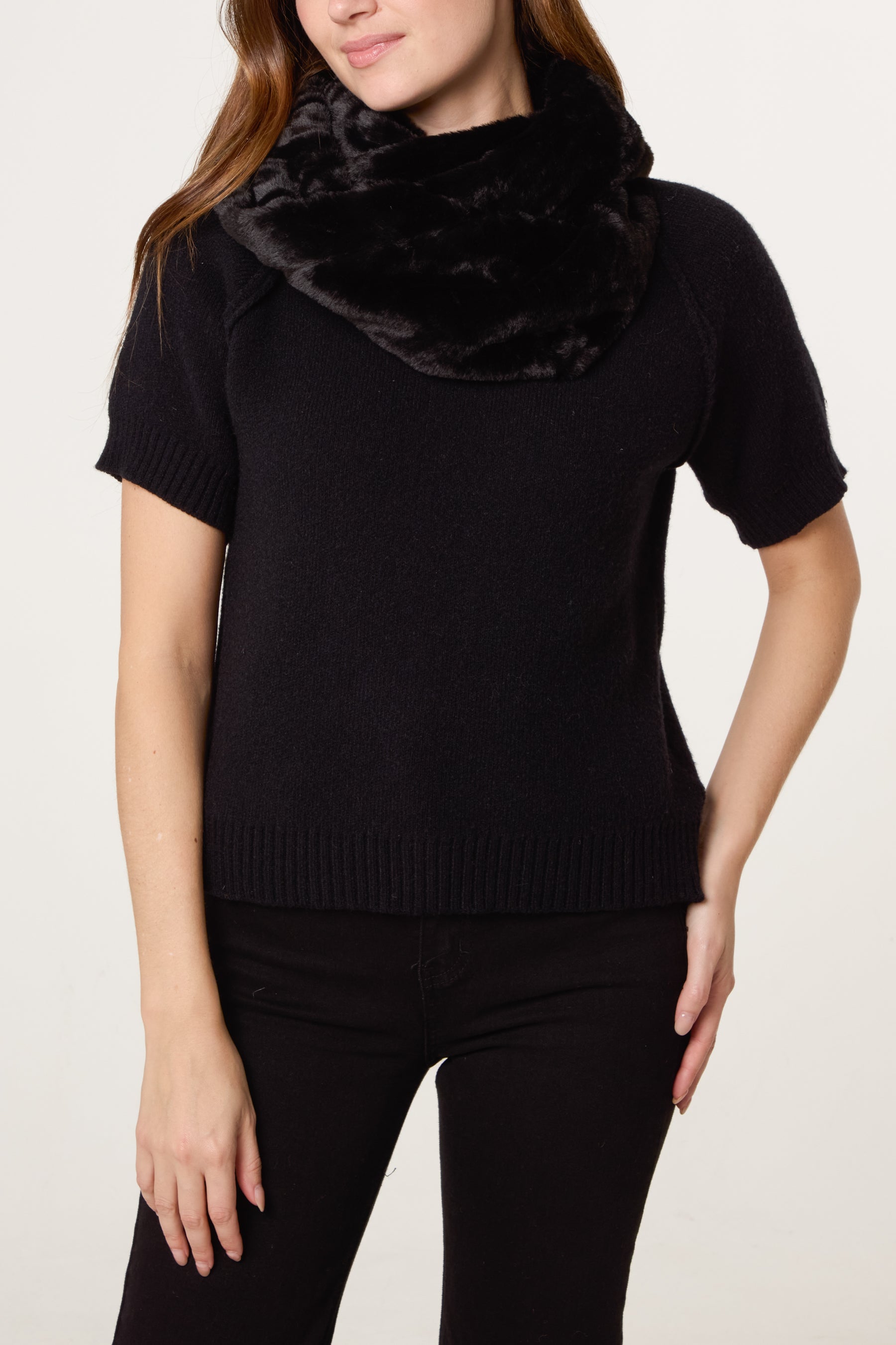 Faux Fur Snood Scarf