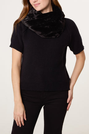 Faux Fur Snood Scarf