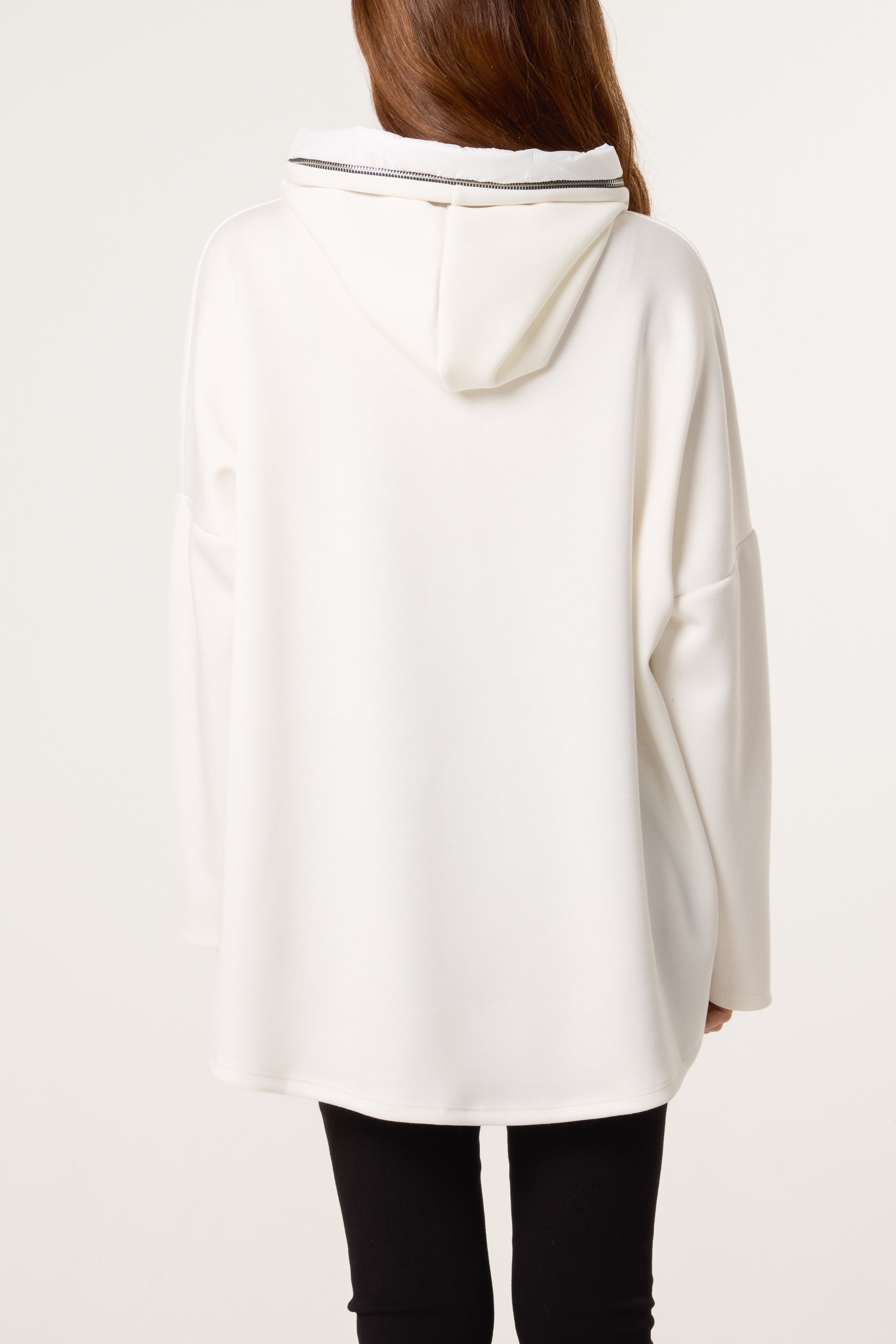 Padded Details Soft Touch Hoodie