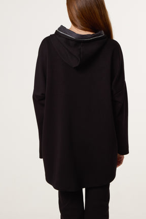 Padded Details Soft Touch Hoodie