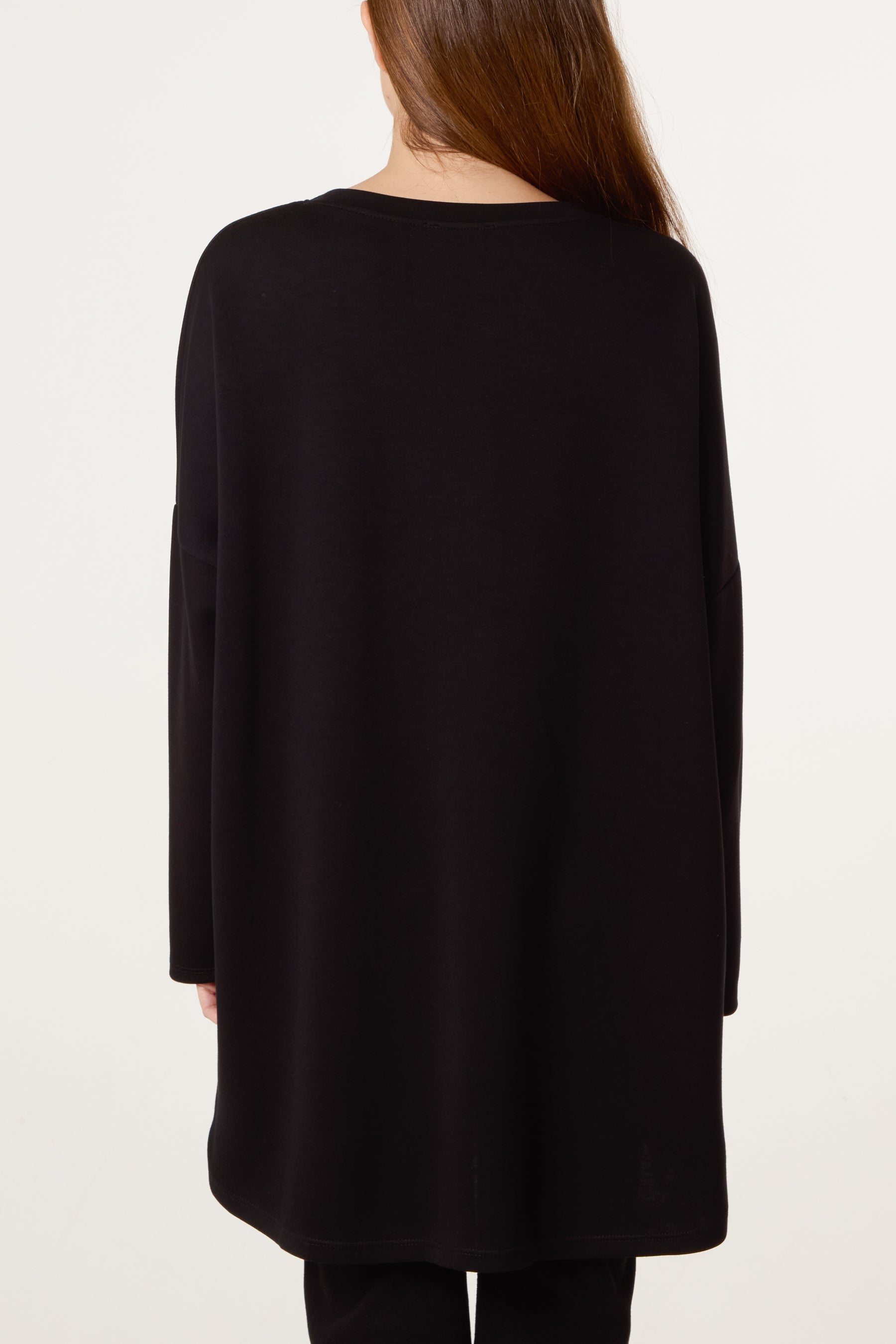 Soft Touch Sequin Bow Sweat Top